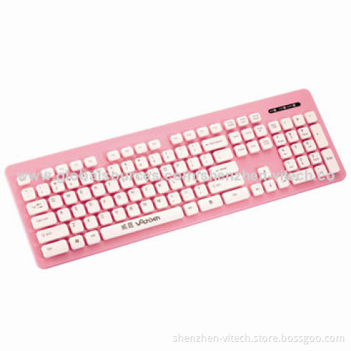 USB Port Washable Keyboard, Beautiful and Practical Design, Supports Several Languages